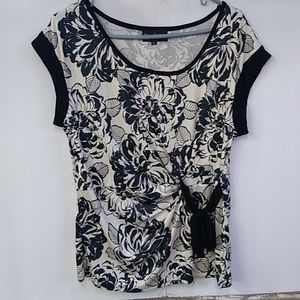 Vandana black and white floral shirt